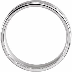 Sterling Silver 6 mm Grooved Band Size 7.5