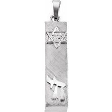 Load image into Gallery viewer, Sterling Silver 28x6 mm Mezuzah Pendant
