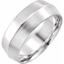 Charger l&#39;image dans la galerie, Sterling Silver 7 mm Knife-Edge Band with Satin Finish Size 10
