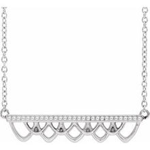 Load image into Gallery viewer, Sterling Silver Vintage-Inspired Bar 18&quot; Necklace
