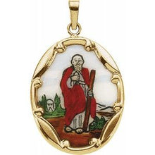 Load image into Gallery viewer, Hand Painted Porcelain St. Jude Medal
