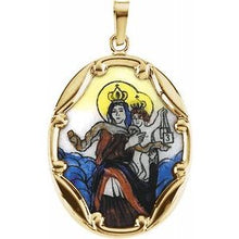 Load image into Gallery viewer, Hand Painted Scapular Porcelain Medal
