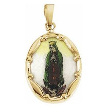 Load image into Gallery viewer, Hand Painted Our Lady of Guadalupe Porcelain Medal
