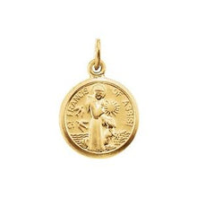 Load image into Gallery viewer, 14K Yellow 10.15x12 mm St. Francis of Assisi Medal
