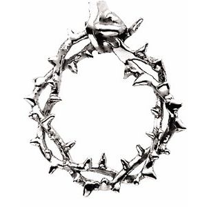 Sterling Silver 28.25x23.5 mm Crown of Thorns™ Pendant