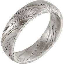 Charger l&#39;image dans la galerie, Damascus Steel 8 mm Flat  Patterned Band Size 9.5

