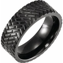 Load image into Gallery viewer, Black Titanium 8mm Band Size 7
