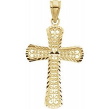 Charger l&#39;image dans la galerie, 14K Yellow 26.5x18 mm Cross Pendant
