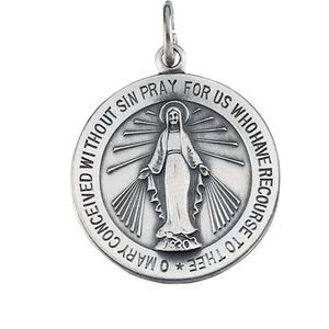 Sterling Silver 22 mm Miraculous Medal