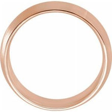 Charger l&#39;image dans la galerie, Bande 18K Rose 8 mm Knife-Edge Comfort-Fit avec finition satinée Taille 13
