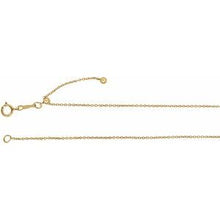 Load image into Gallery viewer, 14K Yellow Gold Filled 1.1 mm Adjustable Cable 22&quot; Chain
