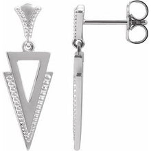Load image into Gallery viewer, Sterling Silver Geometric Dangle Earrings
