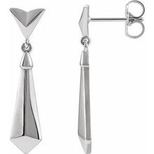Load image into Gallery viewer, Sterling Silver Geometric Dangle Earrings
