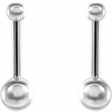 Load image into Gallery viewer, Bar &amp; Ball Earrings
