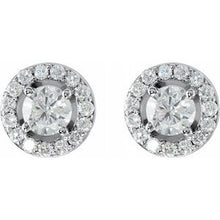 Load image into Gallery viewer, Round Halo-Style Earrings
