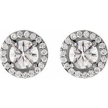 Charger l&#39;image dans la galerie, Round Halo-Style Earrings
