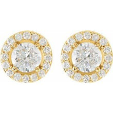 Charger l&#39;image dans la galerie, Round Halo-Style Earrings

