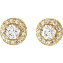 Charger l&#39;image dans la galerie, Round Halo-Style Earrings
