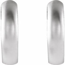 Load image into Gallery viewer, Sterling Silver 9.5x2.25 mm Hinged Hoop Earrings with Bead Blast Finish

