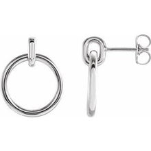 Load image into Gallery viewer, Sterling Silver Circle Dangle Earrings
