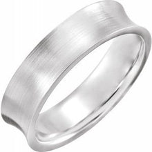 Charger l&#39;image dans la galerie, Sterling Silver 6 mm Concave Edge Band with Satin Finish Size [cv
