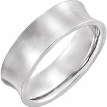 Charger l&#39;image dans la galerie, Sterling Silver 7 mm Concave Edge Band with Satin Finish Size [cv
