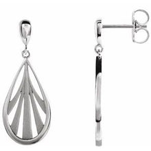 Load image into Gallery viewer, Sterling Silver Geometric Dangle Earrings
