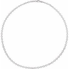 Load image into Gallery viewer, Sterling Silver 3.25 mm Oval Cable 24&quot; Chain with Lobster Clasp
