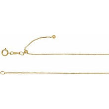 Load image into Gallery viewer, 14K Yellow Gold Filled .85 mm Adjustable Box 22&quot; Chain
