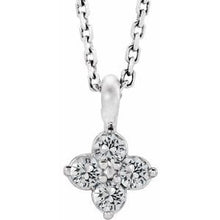 Charger l&#39;image dans la galerie, Sterling Silver Youth Imitation White Sapphire 16-18&quot; Necklace
