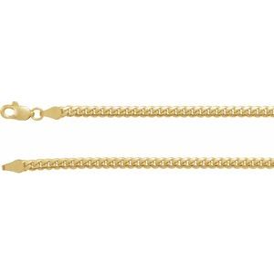 14K Yellow 3.3 mm Miami Cuban Link 20" Chain with Lobster Clasp