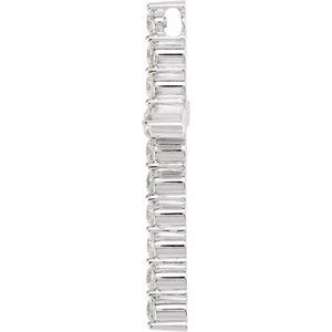 14K White 1 1/4 CTW Diamond Cross Pendant