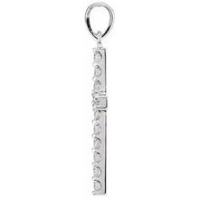 Load image into Gallery viewer, 14K White 1 5/8 CTW Diamond Cross Pendant

