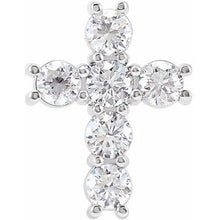 Load image into Gallery viewer, 14K White 1 1/6 CTW Diamond Cross Pendant
