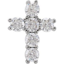 Load image into Gallery viewer, Platinum 1 3/8 CTW Diamond Cross Pendant
