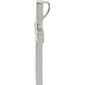 Platinum 1 3/8 CTW Diamond 32.4x23.6 mm Cross Pendant