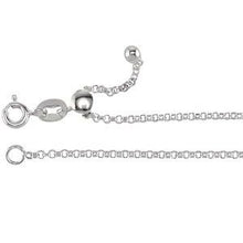 Load image into Gallery viewer, Sterling Silver 1.5 mm Adjustable Rolo 22&quot; Chain
