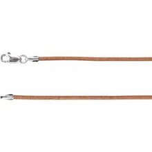 Load image into Gallery viewer, Sterling Silver 1.5 mm Natural Leather 18&quot; Cord

