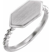 Charger l'image dans la galerie, Sterling Silver 15x7 mm Geometric Signet Ring
