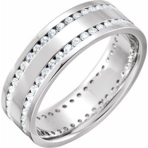 Platine 1 CTW Diamond Flat Band Taille 4,5