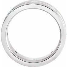 Charger l'image dans la galerie, Platinum 1/6 CTW Diamond Grooved Band Taille 7,5
