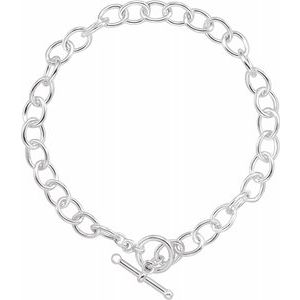 Sterling Silver 5.9 mm Cable 7 1/4" Bracelet