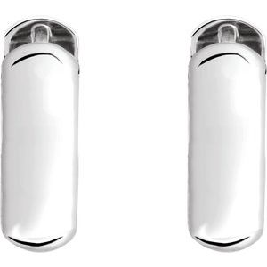 Sterling Silver 19 mm Hinged Hoop Earrings
