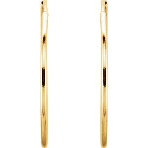 14K Yellow 24 mm Endless Hoop Earrings