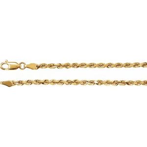 2.8 mm Diamond Cut Rope Chain