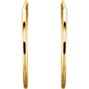 14K Yellow 20 mm Endless Hoop Earrings