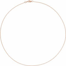 Load image into Gallery viewer, 10K Rose 1 mm Solid Cable 16&quot; Chain
