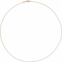 Load image into Gallery viewer, 10K Rose 1 mm Solid Cable 18&quot; Chain
