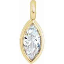 Charger l&#39;image dans la galerie, 14K Yellow .03 CT Diamond Micro Bezel Dangle
