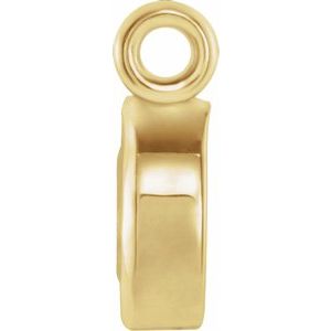 14K Yellow .03 CT Diamond Micro Bezel Dangle